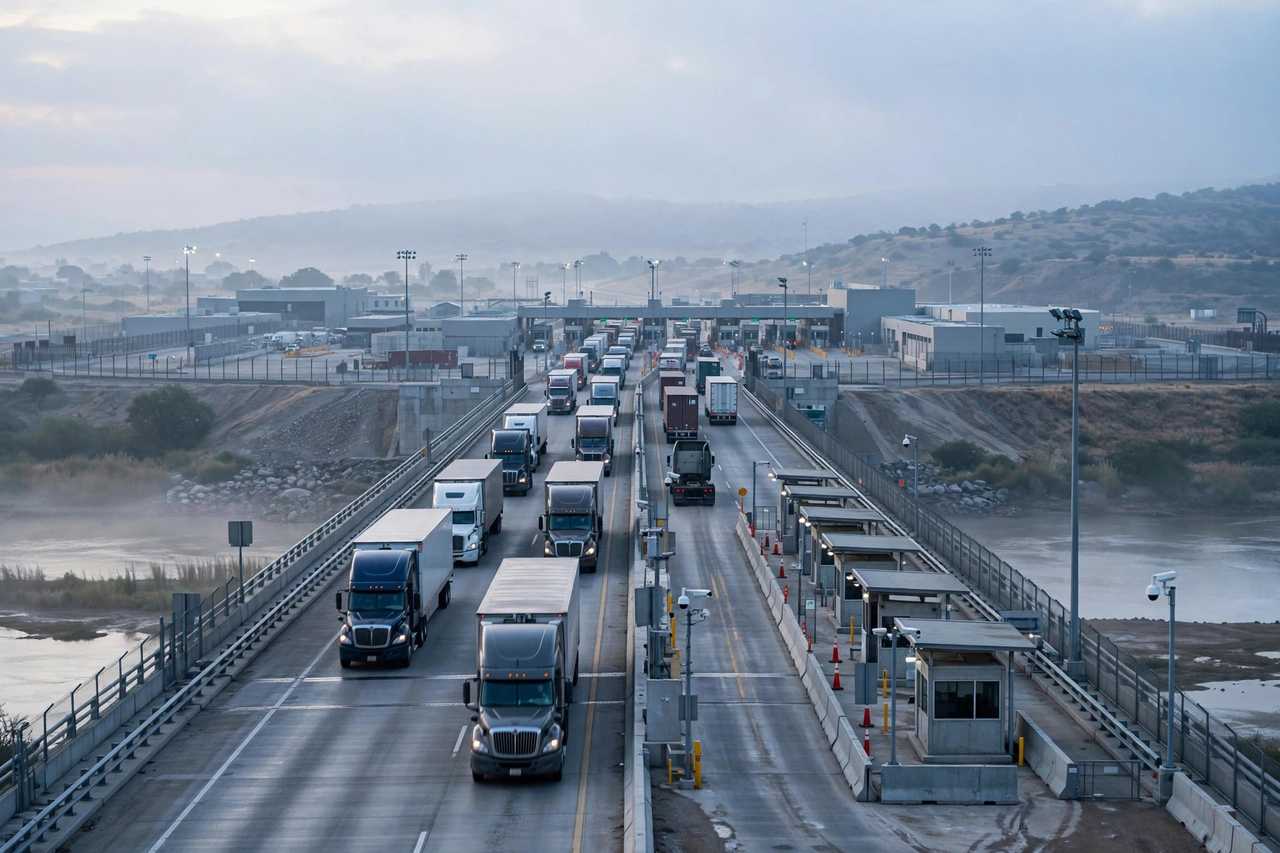 Truck crossing the Laredo border — Mexican customs brokerage